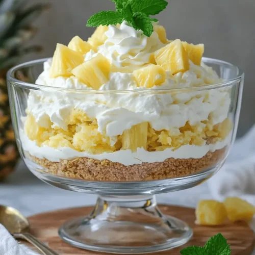 Are you ready to embark on a delightful culinary journey to the tropics? This No Bake Pineapple Cream Dessert is not just a treat for your palate; it’s a celebration of sunshine, warmth, and the vibrant flavors of summer. Perfect for any occasion, this dessert offers a refreshing escape that is as visually stunning as it is delicious. Whether you're hosting a summer gathering, throwing a party, or simply looking to impress family at dinner, this dessert is the ideal solution. Best of all, it requires no baking, allowing you to focus on enjoying the moment rather than sweating over a hot oven.