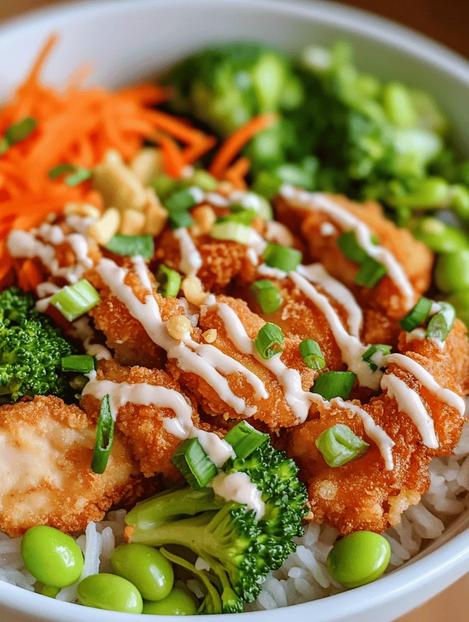 The Bang Bang Chicken Bowl is a delightful fusion dish that harmoniously combines savory chicken with vibrant vegetables and an irresistible creamy, spicy sauce. This modern culinary creation has captured the hearts of food lovers everywhere, thanks to its vibrant flavors and appealing presentation. Not only is it a feast for the taste buds, but it also offers a visually stunning arrangement of colors that make every bite a delight.