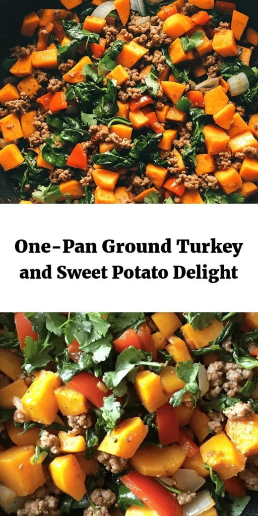 Whip up this delicious Ground Turkey Sweet Potato Skillet for a nutritious and hearty meal! Packed with flavors from smoked paprika, cumin, and fresh spinach, this one-pan dish is easy to make and perfect for weeknight dinners. Simply sauté the veggies, brown the turkey, and let the sweet potatoes tenderize in chicken broth for a satisfying and healthy dinner in just 40 minutes. Enjoy this wholesome recipe that makes 4 servings and keeps cleanup a breeze!