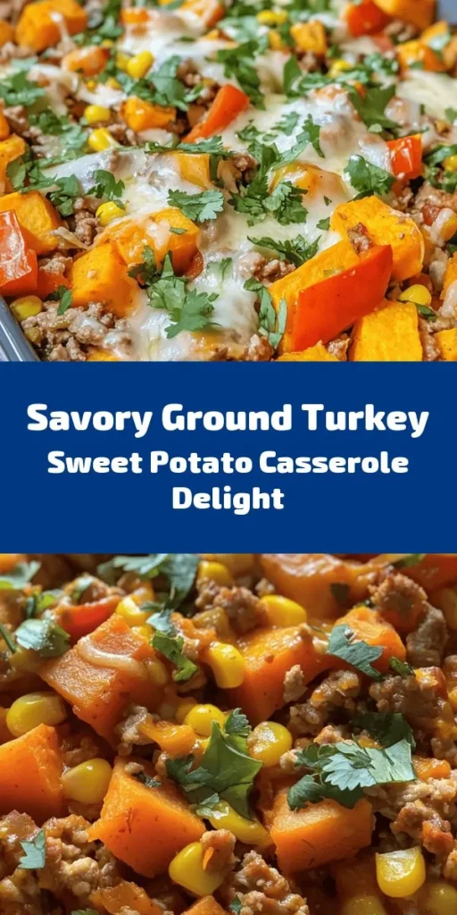 Savor the deliciousness of our Ground Turkey Sweet Potato Casserole! This easy recipe combines lean ground turkey with tender sweet potatoes, vibrant bell peppers, and black beans for a healthy and hearty meal. Perfect for family dinners, this dish is packed with flavor and topped with gooey cheese. Bake it in just 30 minutes for a satisfying weeknight dinner. Don’t forget to garnish with fresh herbs for an extra touch! Enjoy wholesome goodness in every bite!