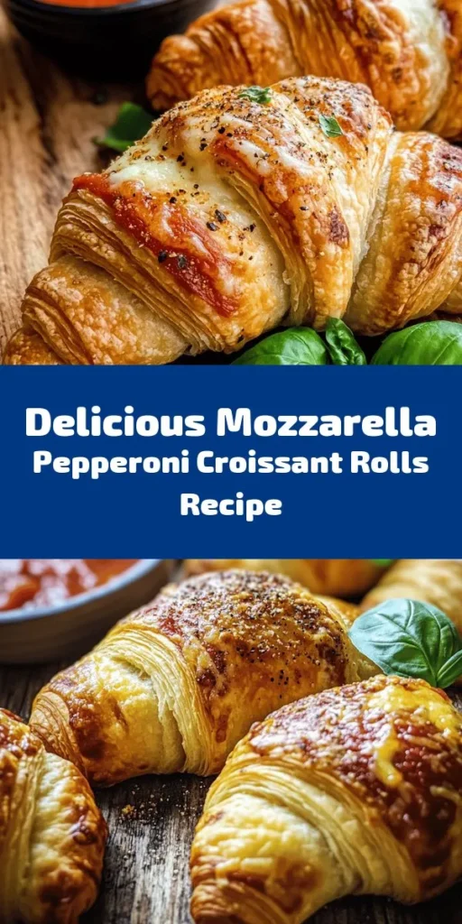 Looking for a delicious snack or appetizer? Try these Mozzarella Pepperoni Croissant Rolls! Made with flaky crescent dough, fresh mozzarella, and bold pepperoni, they're easy to whip up and packed with flavor. Simply layer your ingredients, roll them up, and bake until golden. Perfect for game day or a cozy night in, serve them warm with marinara sauce for dipping. Your taste buds will thank you! 🍕🥐 #Recipe #SnackIdeas