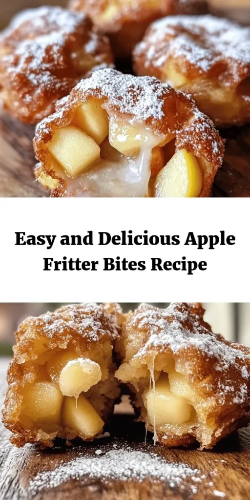 Indulge in these Delightful Apple Fritter Bites that are perfect for any occasion! Made with diced apples, warm cinnamon, and a sweet glaze, these easy-to-make treats are sure to impress. In just 30 minutes, you can enjoy crispy, golden bites that melt in your mouth. Perfect for breakfast, snacks, or dessert. Try making them today and share the joy of these delightful bites with friends and family!