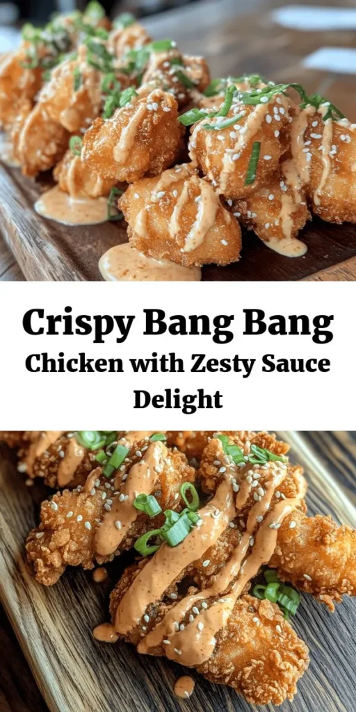 Bring the heat to your dinner table with this Crispy Bang Bang Chicken! Tender chicken pieces marinated in buttermilk create the perfect base for a crispy panko coating, seasoned to perfection. Paired with a creamy, sweet, and spicy Bang Bang sauce, this dish is sure to satisfy your cravings. Perfect for game day or a family meal, it’s easy to make and irresistibly delicious. Try it tonight and impress your taste buds!