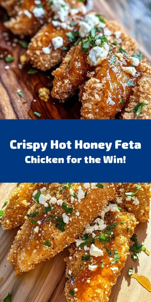 Spice up your dinner with this Crispy Hot Honey Feta Chicken! Juicy, baked chicken breasts are coated in a crunchy breadcrumb crust and topped with a delicious hot honey feta drizzle. This easy recipe takes just 15 minutes to prep and 30 minutes to bake, making it perfect for a weeknight meal. Serve it hot with a fresh salad or your favorite roasted veggies for a satisfying dish that’s sure to impress! Discover the perfect balance of sweet and spicy in every bite.