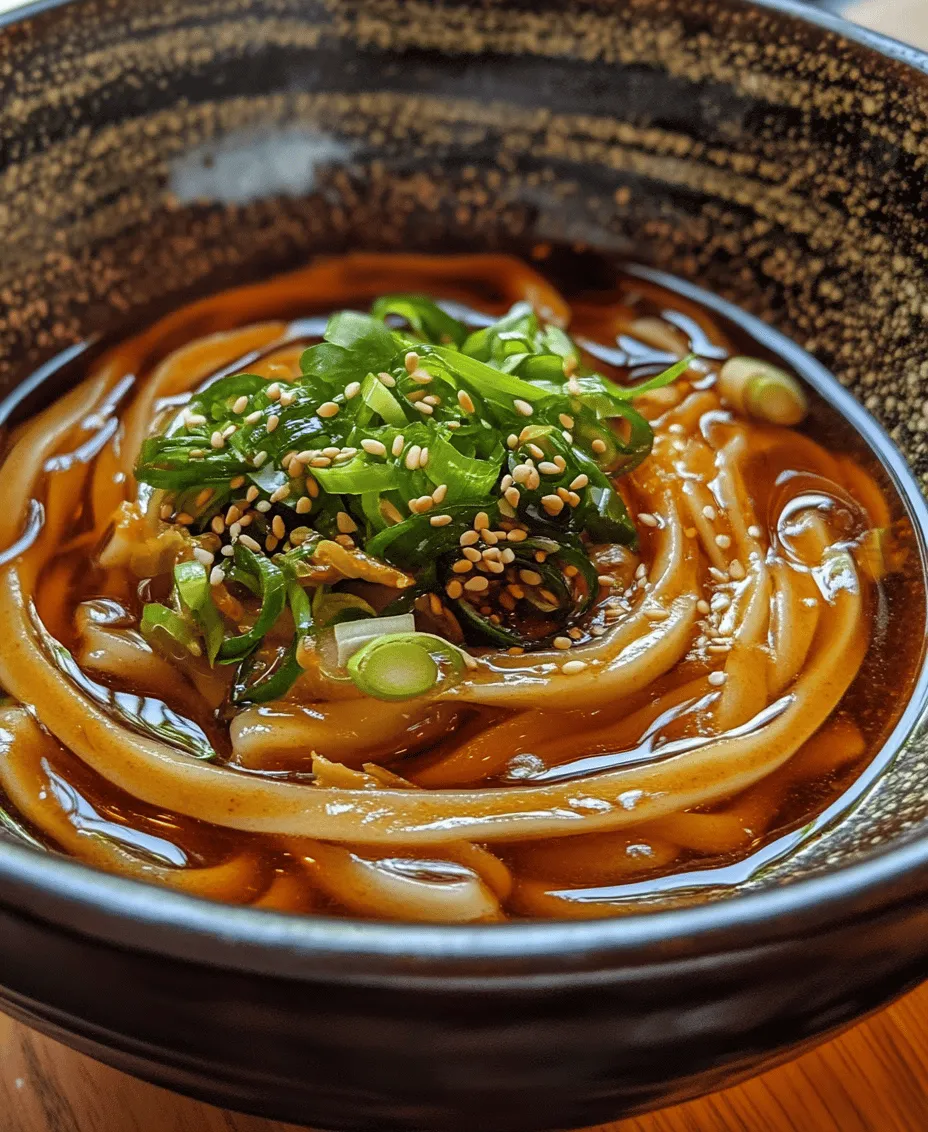 In today's fast-paced world, where time is often a luxury, quick and flavorful meals have become a culinary necessity. Among the many dishes that fit this description, <strong>10-Minute Chili Oil Udon Noodles</strong> stand out as a perfect blend of convenience and taste. This dish, rooted in Asian culinary traditions, brings together the chewy texture of udon noodles and the intense, spicy flavor of chili oil, resulting in a satisfying meal that can be whipped up in just ten minutes.” /></p>
</p>
<h3>Cooking the Udon Noodles</h3>
</p>
<p>To start your culinary journey with 10-Minute Chili Oil Udon Noodles, the first step is to cook the udon noodles to perfection. Begin by bringing a large pot of salted water to a rolling boil. The key here is to ensure that the water is adequately salted, as this will enhance the flavor of the noodles themselves.</p>
</p>
<p>Once the water is boiling, add the udon noodles. Fresh udon noodles generally require only about 3-4 minutes of cooking time, while frozen or dried versions can take slightly longer—typically around 8-10 minutes. It’s essential to stir the noodles gently during the cooking process to prevent them from sticking together.</p>
</p>
<p><strong>Tip:</strong> Test the noodles a minute or two before the package’s indicated cooking time is up. You want them to be al dente—cooked through but still firm to the bite. Once cooked, drain the noodles in a colander and rinse them briefly under cold water to stop the cooking process. This step is crucial for maintaining their texture and preventing them from becoming mushy.</p>
</p>
<h3>Preparing the Sauce</h3>
</p>
<p>While the noodles are cooking, it’s the perfect time to prepare the flavorful chili oil sauce. In a medium mixing bowl, combine your chili oil with soy sauce, sesame oil, and a touch of rice vinegar. The balance of flavors is essential— the chili oil provides heat, the soy sauce adds umami, the sesame oil gives a nutty aroma, and the vinegar helps cut through the richness.</p>
</p>
<p>To enhance the flavor profile, consider adding minced garlic and grated ginger to the mix. These ingredients not only boost the taste but also add health benefits. Mix the ingredients thoroughly until well combined, ensuring that the oils and liquids intermingle. You can adjust the ratio based on your preference—more chili oil for heat, or a splash more soy sauce for a savory touch.</p>
</p>
<p><strong>Tip:</strong> Taste the sauce before combining it with the noodles. This allows you to adjust the flavors to your liking, ensuring a perfect balance for your palate.</p>
</p>
<h3>Combining Noodles and Sauce</h3>
</p>
<p>Once the udon noodles are drained and the sauce is ready, it’s time to bring it all together. In a large skillet or wok, add a splash of oil over medium heat. When the oil shimmers, add the cooked udon noodles directly into the pan.</p>
</p>
<p>Using tongs or chopsticks, carefully toss the noodles in the hot oil for about 1-2 minutes. This step not only warms the noodles further but also adds a bit of a crisp texture, enhancing the overall mouthfeel. Pour in the prepared sauce, and continue to toss the noodles with the sauce until every strand is evenly coated.</p>
</p>
<p><strong>Tip:</strong> If you find the noodles too dry, add a bit of reserved pasta water or a drizzle of additional soy sauce to loosen them up. The goal is to have a glossy finish on the noodles, with the sauce clinging to them beautifully.</p>
</p>
<h3>Garnishing</h3>
</p>
<p>Presentation is key in any dish, and with 10-Minute Chili Oil Udon Noodles, garnishing can elevate the visual appeal and add layers of flavor. Start by sprinkling finely sliced green onions over the top. Not only do they provide a pop of color, but they also add a fresh, mild onion flavor.</p>
</p>
<p>For an extra crunch and flavor, consider adding toasted sesame seeds. A squeeze of fresh lime juice or a sprinkle of cilantro can also add brightness and freshness to the dish. If you enjoy a bit of heat, thinly slice some fresh chili peppers and toss them on top as a finishing touch.</p>
</p>
<p><strong>Tip:</strong> Don’t hesitate to get creative with your garnishes. A drizzle of more chili oil can also be a delightful touch for those who love extra spice.</p>
</p>
<h3>Flavor Variations and Customizations</h3>
</p>
<p>One of the beautiful aspects of 10-Minute Chili Oil Udon Noodles is their versatility. You can easily customize this dish to suit your taste preferences or dietary restrictions.</p>
</p>
<p>1. <strong>Adjusting Spice Levels:</strong> If you prefer a milder flavor, reduce the amount of chili oil used. Alternatively, for those who love their food with a kick, feel free to increase the chili oil or even add some chopped fresh chilies into the sauce.</p>
</p>
<p>2. <strong>Adding Proteins:</strong> To make this dish more hearty, consider incorporating proteins. Tofu is an excellent option for a plant-based meal; simply cube and pan-fry it until golden before adding it to the noodles. Shrimp or chicken can also be added—just cook them through before tossing them in with the noodles.</p>
</p>
<p>3. <strong>Incorporating Vegetables:</strong> Boost the nutritional profile by adding vegetables. Bell peppers, bok choy, mushrooms, or snap peas not only add color but also increase the dish’s fiber content. Simply sauté them briefly in the skillet before tossing in the noodles.</p>
</p>
<h3>Nutritional Information</h3>
</p>
<p>10-Minute Chili Oil Udon Noodles is not only a quick meal but also a well-balanced one. Udon noodles are primarily made from wheat flour, providing a source of carbohydrates that serve as a quick energy boost. The inclusion of healthy fats from the chili oil and sesame oil contributes to satiety without overwhelming the dish’s overall caloric content.</p>
</p>
<p>The garlic and ginger used in the sauce are not only aromatic but come with numerous health benefits, including anti-inflammatory properties. Additionally, the garnishes like green onions and any added vegetables pack a punch of vitamins and minerals, making this dish a wholesome choice.</p>
</p>
<p><strong>Tip:</strong> This meal can fit into a balanced diet, especially when paired with a side of steamed vegetables or a crisp salad, ensuring you meet your nutritional needs.</p>
</p>
<h3>Serving Suggestions</h3>
</p>
<p>10-Minute Chili Oil Udon Noodles can shine as a standalone dish or be part of a more elaborate meal spread. For a more complete dining experience, consider pairing these noodles with a light soup, such as miso soup or a simple vegetable broth, which complements the flavors beautifully.</p>
</p>
<p>For beverages, green tea or a light beer can enhance the meal’s overall experience. If serving as part of a larger gathering, these noodles can be a fantastic centerpiece alongside other Asian-inspired dishes, such as spring rolls or gyoza, creating a delightful feast for your guests.</p>
</p>
<p><strong>Tip:</strong> When serving, consider using large bowls to allow for easy mixing and ensure every bite is flavorful.</p>
</p>
<h3>Conclusion</h3>
</p>
<p>The 10-Minute Chili Oil Udon Noodles is a vibrant, flavorful dish that brings together the best of comfort food and quick cooking. With its balance of spicy, savory, and aromatic elements, it is perfect for busy weeknights or casual get-togethers.</p>
</p>
<p>Encouraging experimentation, this recipe allows you to make it your own by adjusting spice levels, adding proteins, or including a variety of vegetables. By celebrating the joy of cooking and the satisfaction of sharing delicious food, you can transform a simple meal into a memorable experience.</p>
</p>
<p>So gather your ingredients, unleash your creativity, and enjoy the process of making these delectable noodles. Happy cooking!</p>
<div id=