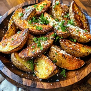 Potato wedges are a beloved side dish that resonates with food lovers across the globe. Their crispy exterior and fluffy interior make them a delightful accompaniment to a variety of meals, from burgers to grilled chicken. Among the myriad of ways to prepare this versatile dish, Baked Garlic Parmesan Potato Wedges stand out for their simplicity and rich flavor profile. This recipe combines the irresistible taste of garlic with the savory depth of Parmesan cheese, creating a mouthwatering experience that elevates any meal.