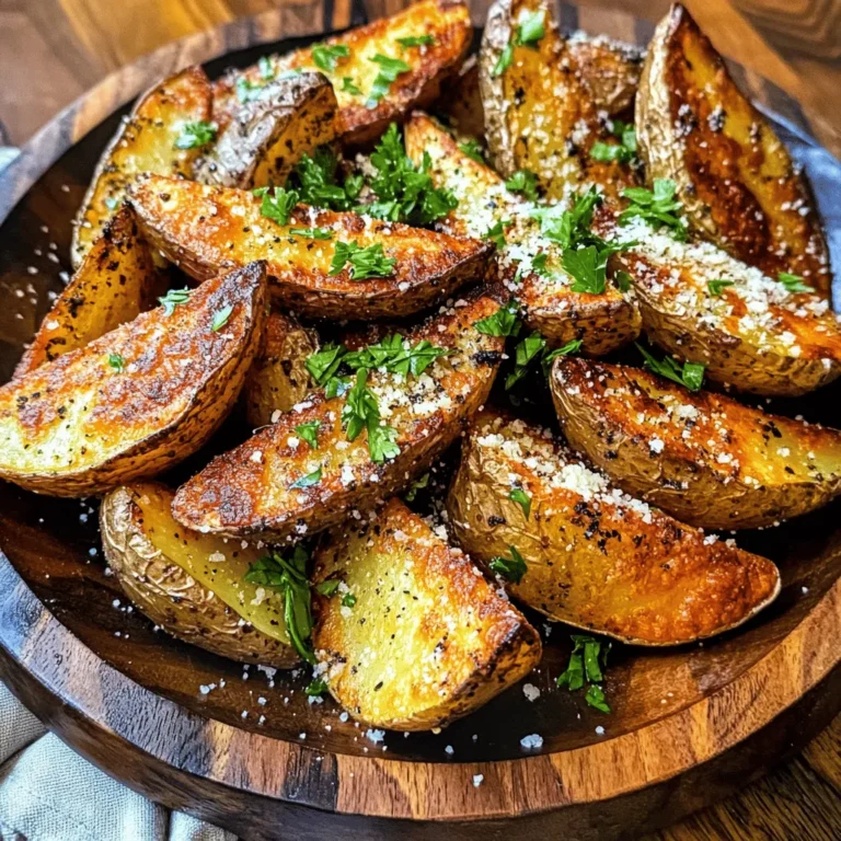 Potato wedges are a beloved side dish that resonates with food lovers across the globe. Their crispy exterior and fluffy interior make them a delightful accompaniment to a variety of meals, from burgers to grilled chicken. Among the myriad of ways to prepare this versatile dish, Baked Garlic Parmesan Potato Wedges stand out for their simplicity and rich flavor profile. This recipe combines the irresistible taste of garlic with the savory depth of Parmesan cheese, creating a mouthwatering experience that elevates any meal.