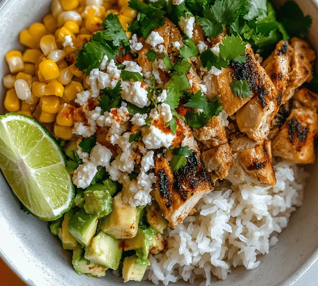 The Street Corn Chicken Rice Bowl is a delightful fusion dish that brings together the vibrant flavors of street corn with succulent chicken and fluffy rice. This culinary creation not only showcases the beloved taste of elote, a popular Mexican street food, but also offers a satisfying and hearty meal that can be enjoyed in various settings—from casual weeknight dinners to lively gatherings with friends. With its colorful presentation and robust flavor profile, this dish is sure to become a favorite at your dinner table.