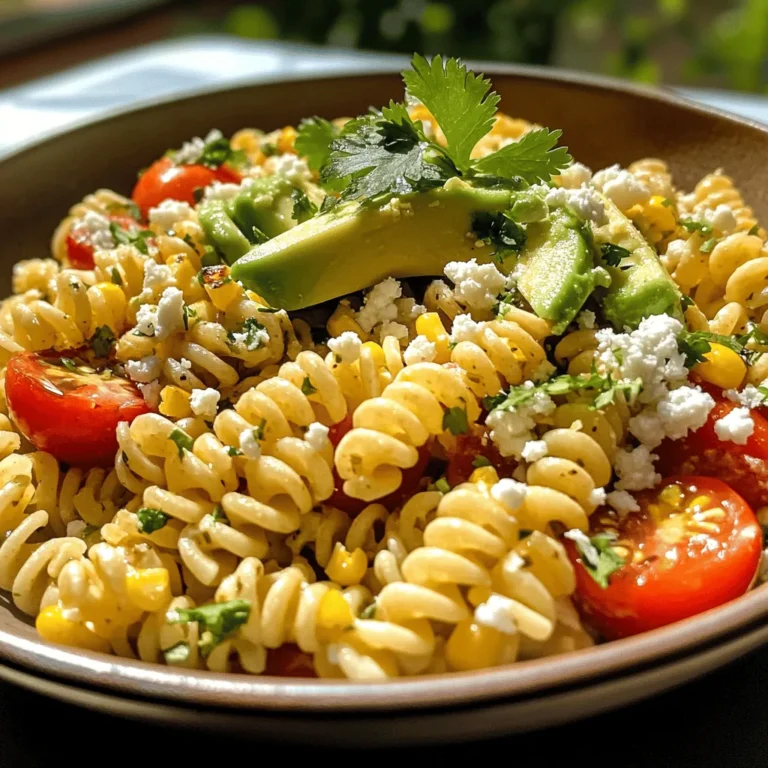 Mexican Street Corn, or "Elote," is a beloved street food that captures the essence of vibrant Mexican cuisine. Traditionally, it features grilled corn on the cob slathered with creamy sauces, sprinkled with cheese, and topped with chili powder and lime. The idea of transforming this iconic dish into a pasta salad is a stroke of culinary creativity that brings the same bold flavors into a new, easy-to-serve format. Mexican Street Corn Pasta Salad is a delightful fusion that combines the familiar comfort of pasta with the exciting, zesty elements of Elote, making it the perfect addition to any summer gathering, picnic, or barbecue.