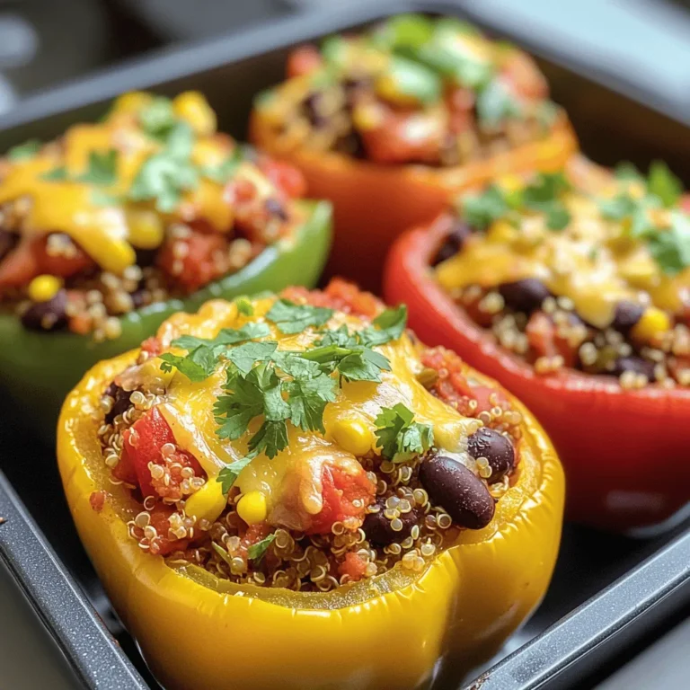 At the heart of our recipe are the bell peppers, which come in a spectrum of colors, including red, yellow, orange, and green. Each color brings its own unique flavor profile, with red being the sweetest and green offering a more herbaceous taste. Bell peppers are low in calories yet high in essential nutrients, including vitamin C, vitamin A, and fiber. Incorporating bell peppers into your diet can support a healthy immune system, improve skin health, and aid in digestion. Their versatility allows them to shine in a variety of dishes, whether roasted, sautéed, or consumed raw.