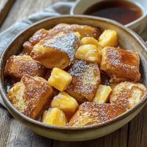 Sweet Hawaiian Roll French Toast Bake is a delightful twist on the classic breakfast favorite. This dish combines the soft, sweet texture of Hawaiian rolls with a rich custard, resulting in an indulgent treat that is perfect for breakfast or brunch gatherings. Imagine golden-brown, fluffy bites of French toast that are bursting with flavor and sweetness, guaranteed to please both kids and adults alike.