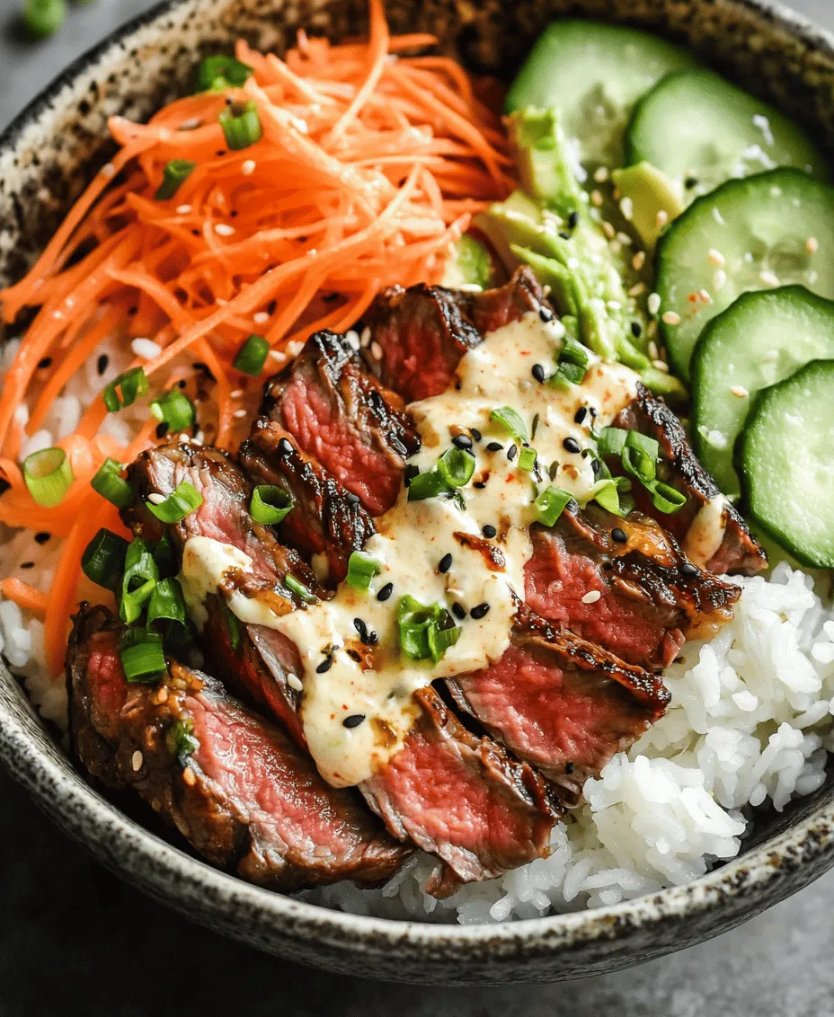 Korean cuisine has garnered immense popularity worldwide, renowned for its dynamic flavors, rich textures, and colorful presentations. This culinary tradition beautifully blends spicy, sweet, and savory elements, making it a favorite among food enthusiasts. One standout dish that encapsulates the essence of Korean flavors is the Korean BBQ Steak Rice Bowl with Spicy Cream Sauce. This dish not only celebrates the vibrant taste of marinated steak but also brings together a medley of fresh vegetables and aromatic rice, all topped with a luscious sauce that adds a unique twist.