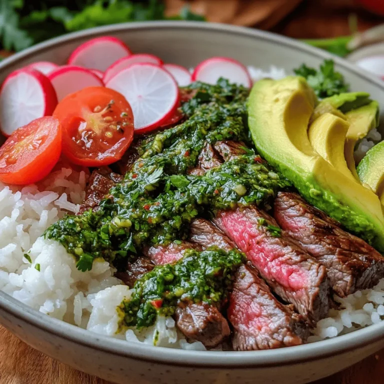 If you're looking for a dish that embodies bold flavors, vibrant colors, and a delightful mix of textures, look no further than Skirt Steak Rice Bowls with Chimichurri Sauce. This dish features succulent skirt steak marinated to perfection, served over a fluffy bed of rice, and topped with a zesty chimichurri sauce that brings everything to life. The appeal of this recipe lies not just in its deliciousness but also in its cultural roots, which celebrate the vibrant cooking traditions of South America, particularly Argentina, where chimichurri is a staple.