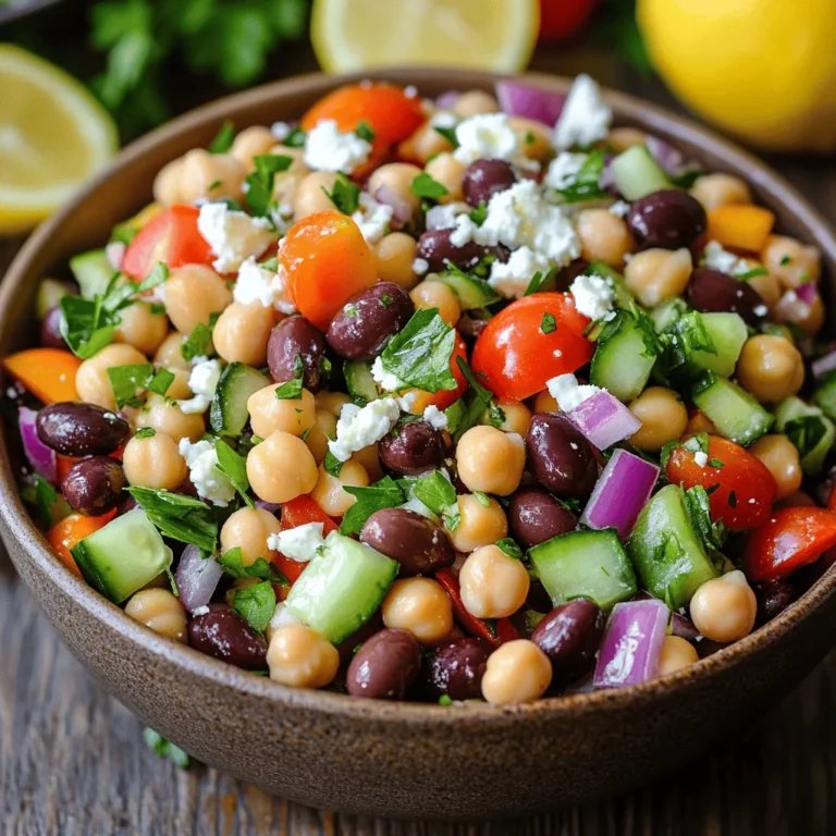 The Mediterranean region is renowned for its rich culinary tradition, characterized by vibrant flavors, fresh ingredients, and a focus on health. One dish that beautifully encapsulates this essence is the Mediterranean Bean Salad. This delightful salad is not only a feast for the eyes with its colorful array of vegetables and beans, but it is also a powerhouse of nutrition. Packed with protein, fiber, and essential vitamins, it’s a perfect choice for anyone looking to enhance their meal prep routine, enjoy a light lunch, or serve as a refreshing side dish for dinner.