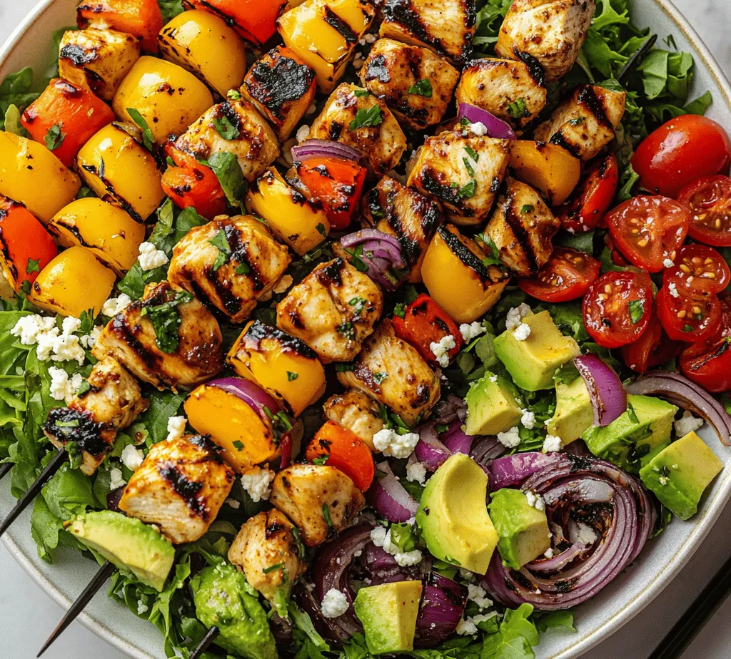 If you're on the lookout for a delightful dish that combines fresh ingredients, vibrant flavors, and the mouthwatering appeal of grilled chicken, look no further than the BBQ Chicken Skewer Salad. This recipe is a perfect blend of juicy, marinated chicken skewers served over a bed of crisp salad greens, topped with colorful vegetables, and drizzled with your favorite BBQ sauce. It's a meal that not only satisfies the palate but also provides a wholesome dining experience.