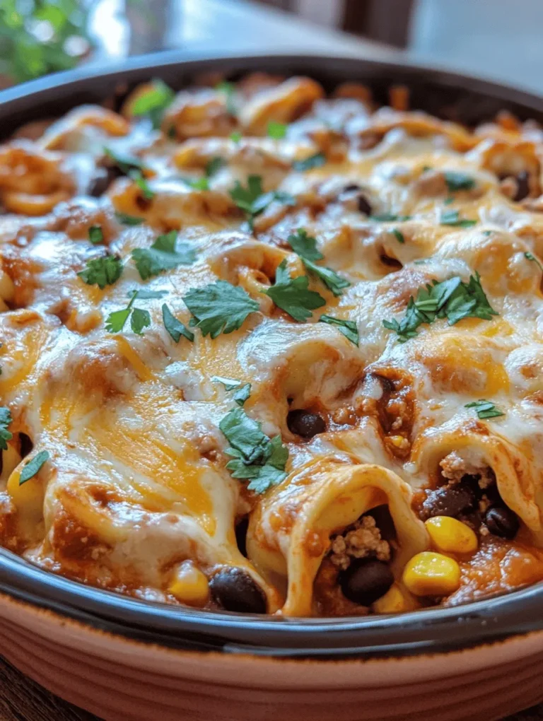 In the world of culinary creations, the Cheesy Beef Enchilada Tortellini stands out as a perfect fusion of Italian and Mexican cuisines, bringing the best of both worlds into one delicious dish. This recipe encapsulates the heartiness of traditional beef enchiladas while incorporating the delightful textures of cheese-filled tortellini. With a rich and creamy sauce binding the flavors together, this dish is sure to become a favorite among family and friends.