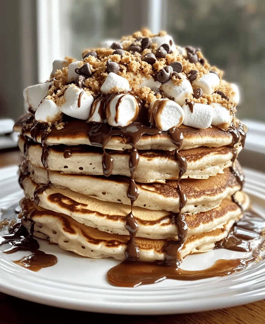 Imagine waking up to the tantalizing aroma of freshly made pancakes, only to discover that they are not your typical breakfast treat. Instead, they are s’mores pancakes—an indulgent twist on the classic campfire favorite that combines the gooey sweetness of marshmallows, rich chocolate, and the delightful crunch of graham crackers. As breakfast trends evolve, the fusion of beloved desserts with morning meals has captured the hearts (and taste buds) of families and brunch enthusiasts alike. S’mores pancakes are not just a meal; they are a nostalgic experience that evokes memories of cozy evenings spent around a fire, sharing laughter and stories. This recipe is perfect for those lazy Sundays or special occasions when you want to treat yourself and your loved ones to a decadent breakfast that feels like a dessert.