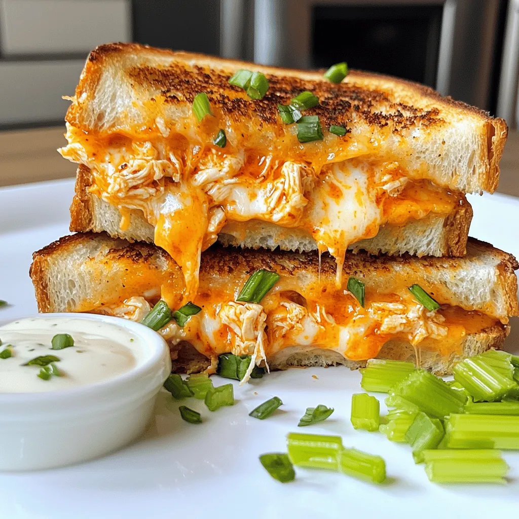 To create the Buffalo Chicken Grilled Cheese Sandwich, it’s essential to carefully select and understand each ingredient that contributes to its unique flavor profile. Here’s a breakdown of the key components: