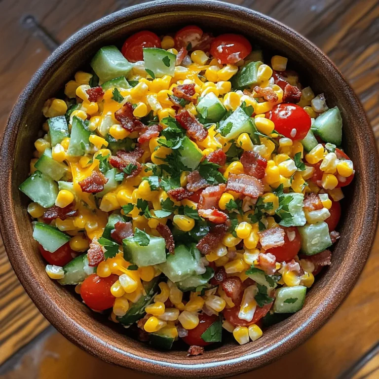 Welcome to the world of vibrant flavors and delightful textures with our Crunchy Crack Corn Salad Surprise! This salad is not just a dish; it’s a celebration of fresh ingredients that come together to create a burst of taste in every bite. Whether you’re hosting a summer barbecue, attending a potluck, or enjoying a picnic in the park, this salad is a perfect addition to your menu. Its colorful presentation and crunchy components make it a crowd-pleaser that even the pickiest of eaters will love.