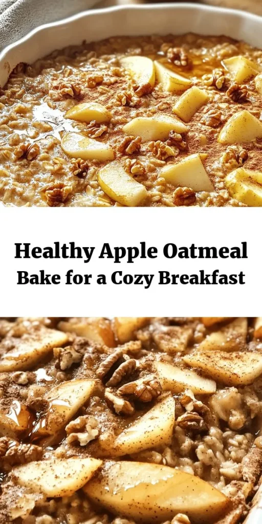 Start your day with this Irresistible Healthy Apple Oatmeal Breakfast Bake! This wholesome dish features rolled oats, diced apples, and a hint of cinnamon for a deliciously comforting breakfast. Packed with nutrients from nuts and chia seeds, it's both satisfying and nutritious. Simply mix your ingredients, bake, and enjoy warm with a drizzle of maple syrup. Perfect for meal prep, it keeps well in the fridge for a quick morning treat. Sweeten your mornings with this delightful recipe!