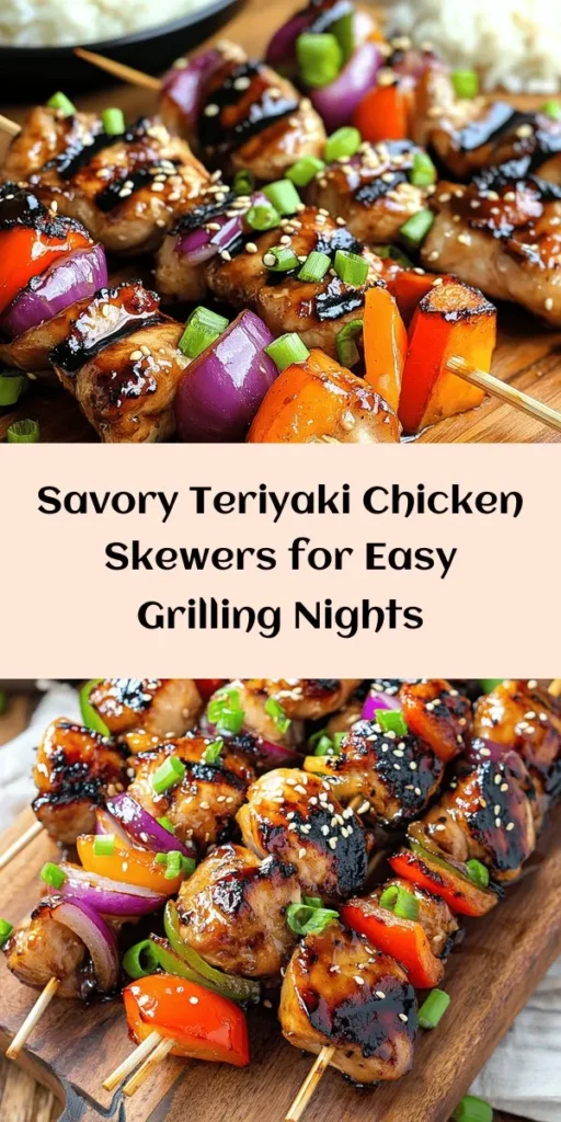 Get ready to savor the flavors of these Best Ever Teriyaki Chicken Skewers! Packed with tender chicken thighs marinated in a delicious blend of soy sauce, honey, garlic, and ginger, these skewers are perfect for your next barbecue. With vibrant bell peppers and red onions, they're colorful and tasty. Quick to prepare and easy to grill, serve them with rice or a salad for a complete meal. Perfect for weeknight dinners or summer gatherings!