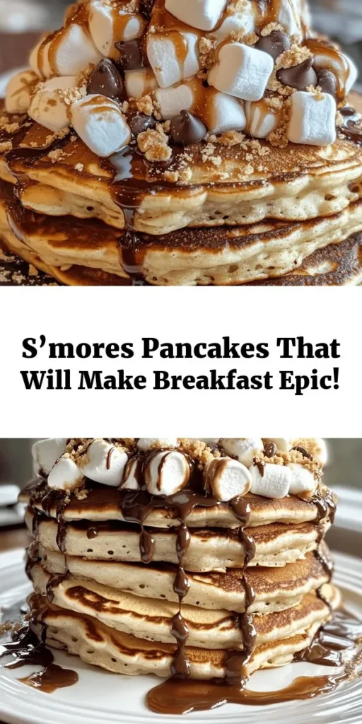 Treat yourself to a delightful twist on a classic favorite with these irresistible S'mores Pancakes! Loaded with mini chocolate chips, fluffy marshmallows, and crunchy graham cracker bits, these pancakes are perfect for breakfast or brunch. With just 25 minutes from prep to plate, you’ll enjoy a sweet and indulgent start to your day. Top them with extra marshmallows, graham crackers, and a drizzle of chocolate syrup for a totally decadent experience.