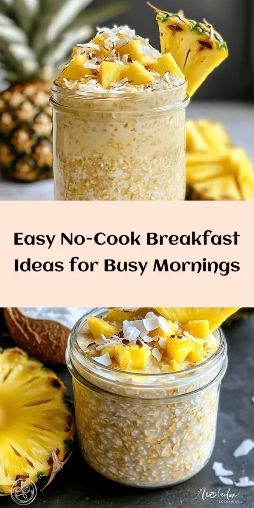 Start your day right with these 18 unique no-cook breakfast recipes! From Tropical Overnight Oats to Berry Blast Parfaits, each dish is quick to prepare and packed with flavor. Discover fun options like Citrus Avocado Toast, Nutty Banana Wraps, and Sweet Potato Toasts. Perfect for busy mornings, these recipes require minimal prep and are totally customizable. Healthy, delicious, and ready in no time—what’s not to love? Check it out and bring new joy to your breakfast routine!